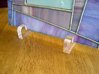 ステンドグラス製のフォトスタンド・紫