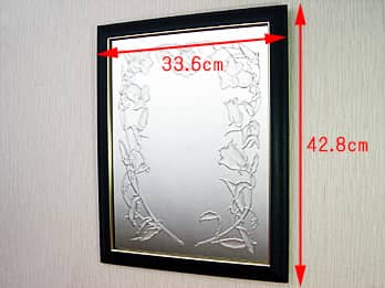 エッチングミラー カンタベリーベルの縦横のサイズ画像