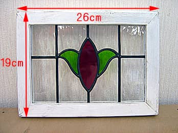 ステンドグラスパネル・レッドのサイズ画像