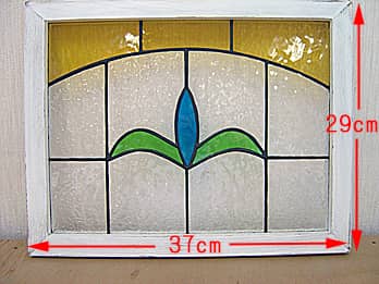 ステンドグラスパネル・イエローMのサイズ画像