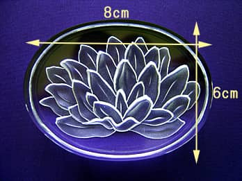 ペーパーウェイト蓮の花のサイズ画像